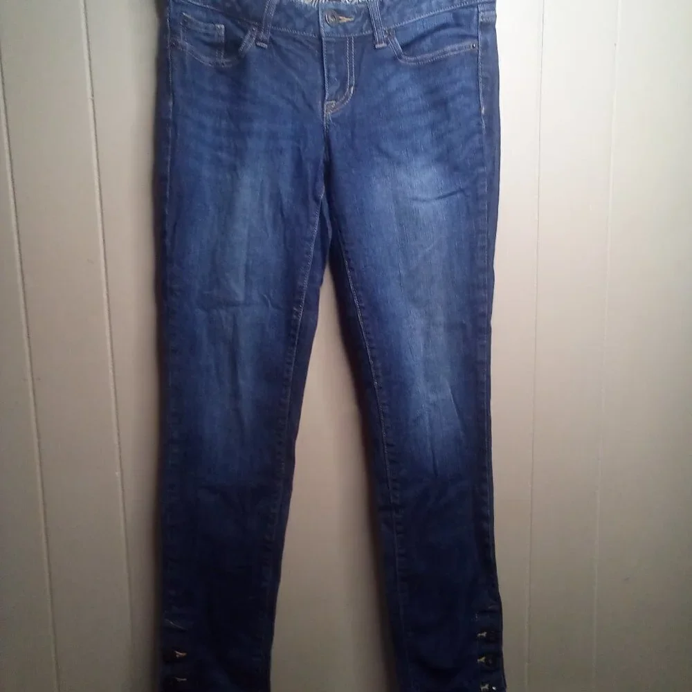 Gap Jeans 4 27 Premium Skinny Button Ankle Blue
